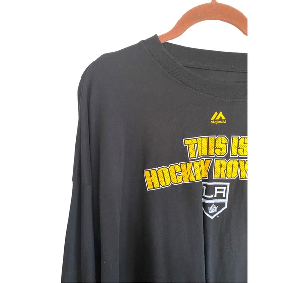 NHL LA Kings Black and Yellow Long Sleeve Tee Men’s Big and Tall 6x - Picture 5 of 8